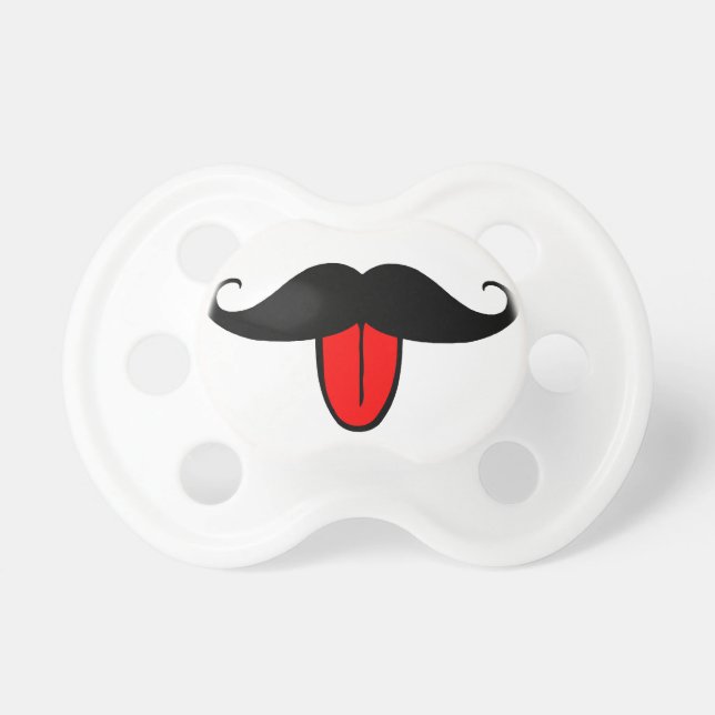 Tétine Moustache drôle (Devant)