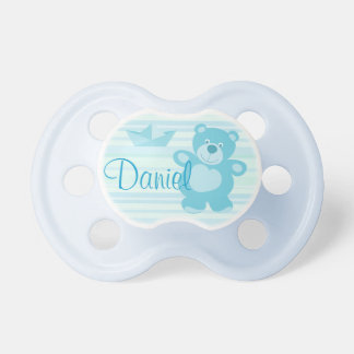 Tétine osito et bateau couleur verte avec nom