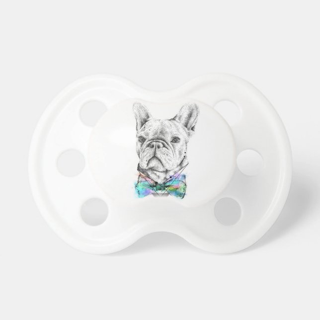 Tétine pacifer de bouledogue français (Devant)