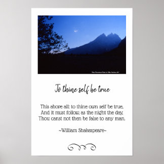 Teton Mountains Silhouette Photo Poster