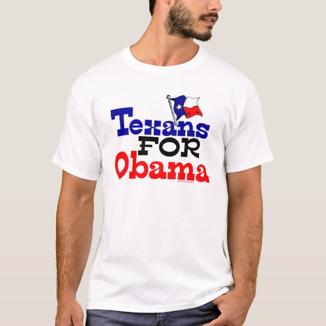 Texans pour le T-shirt d'Obama (Devant)