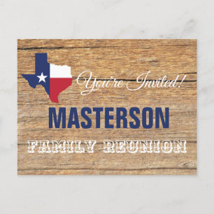 Texas Barnwood Family Reunion Invitation