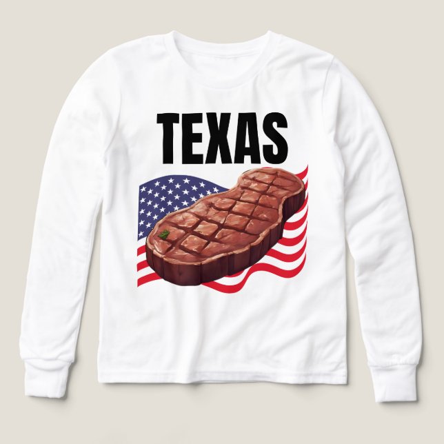 Texas Boys Bella+Canvas long manches (Motif recto)