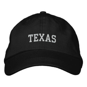 Texas brodé Casquette ajustable noir