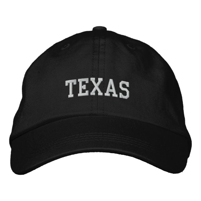 Texas brodé Casquette ajustable noir (Devant)