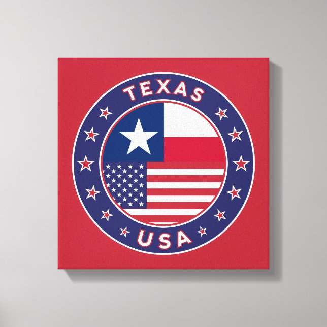 Texas, États-Unis, Texas poster, toile (Recto)