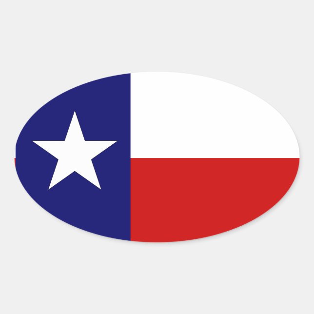 Texas Flag Lone Star State Travel Oval sticker (Devant)