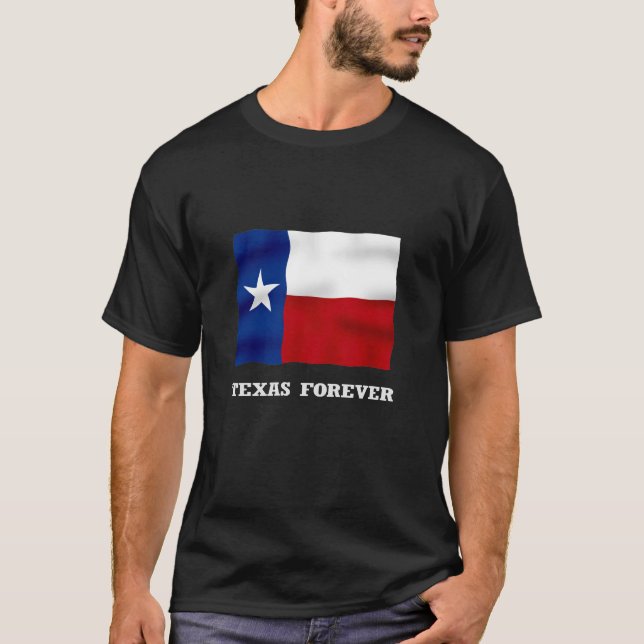 TEXAS FOREVER - T-shirt noir (Devant)