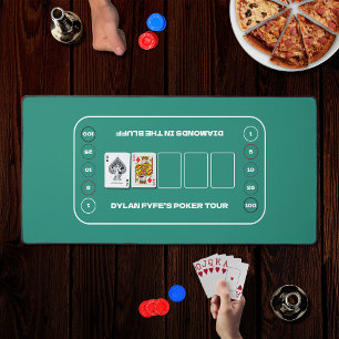 Texas Hold'em House Party Green White Poker Table