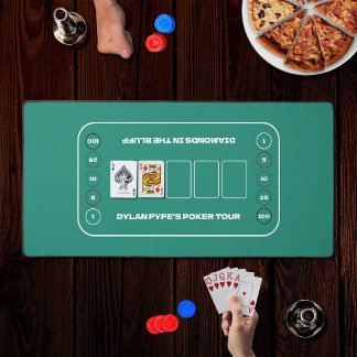 Texas Hold'em House Party Green White Poker Table