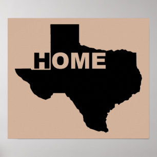 Texas Home Loin De La Maison Panneau Poster