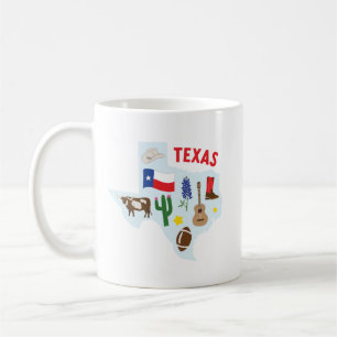 Texas Icons Café Mug
