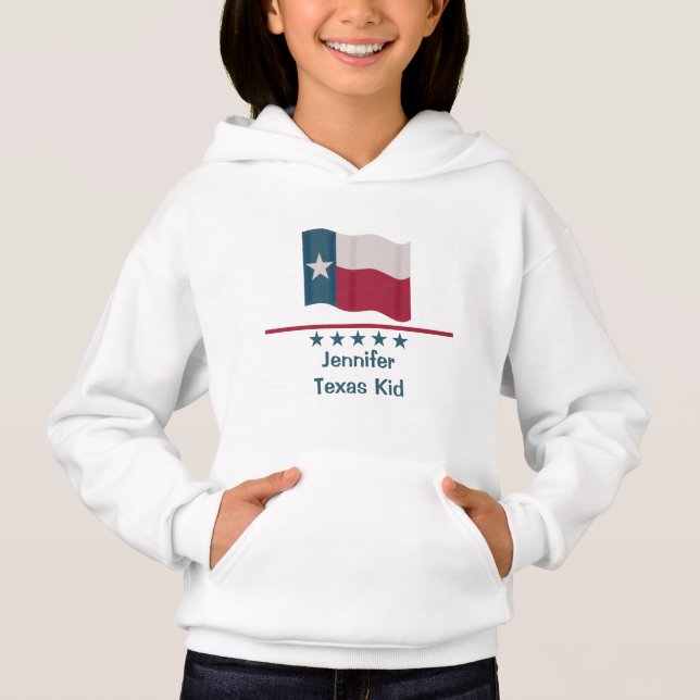 Texas Kid Word Wing Lone Star Drapeau (Devant)
