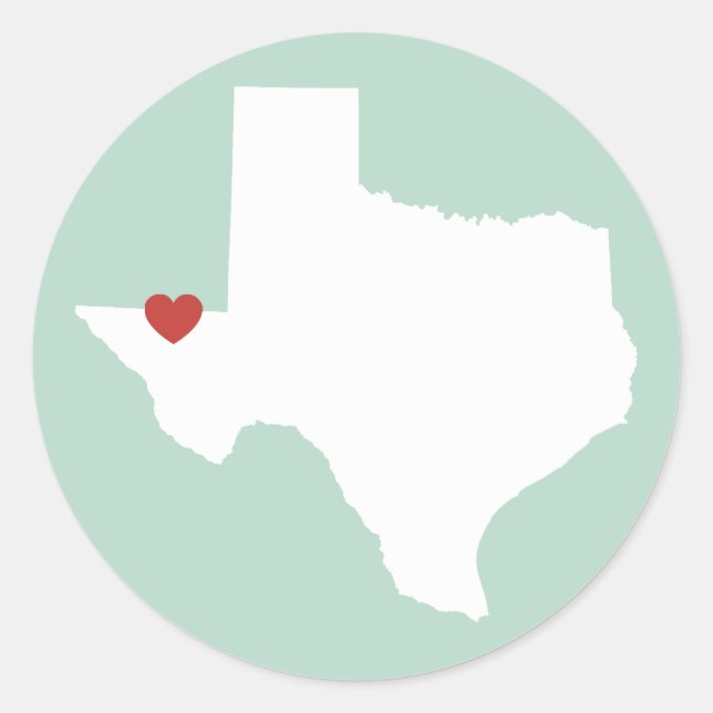 Texas Love - Autocollant personnalisable (Devant)
