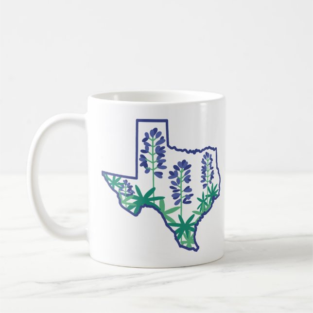 Texas Mugs, Texas State Mug, Texan Mugs, Texas Mug (Gauche)