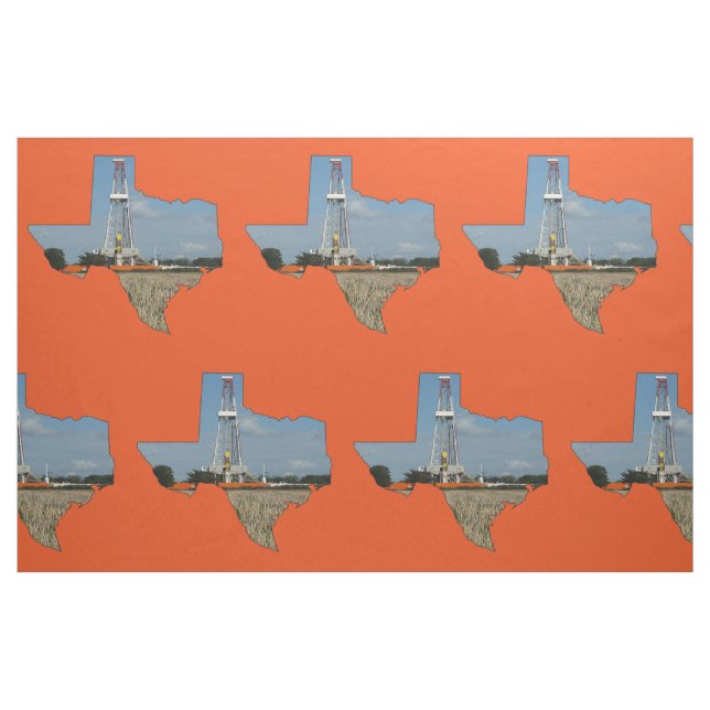 Texas Oil Gas Rig Imprimer Tissu 9" Carré (Fat Quarter)
