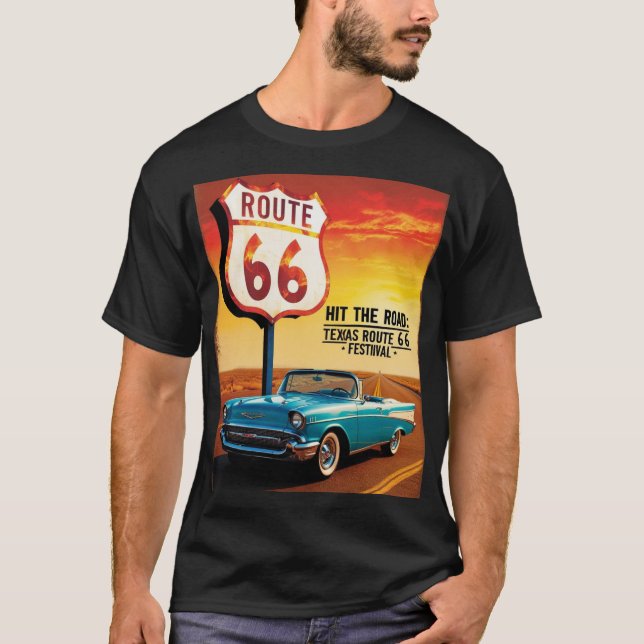 Texas Route 66 Festival - T-Shirt (Devant)