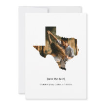 Texas Save the Date Carte photo