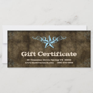 Texas Star Certificat cadeau bébé bleu Brown