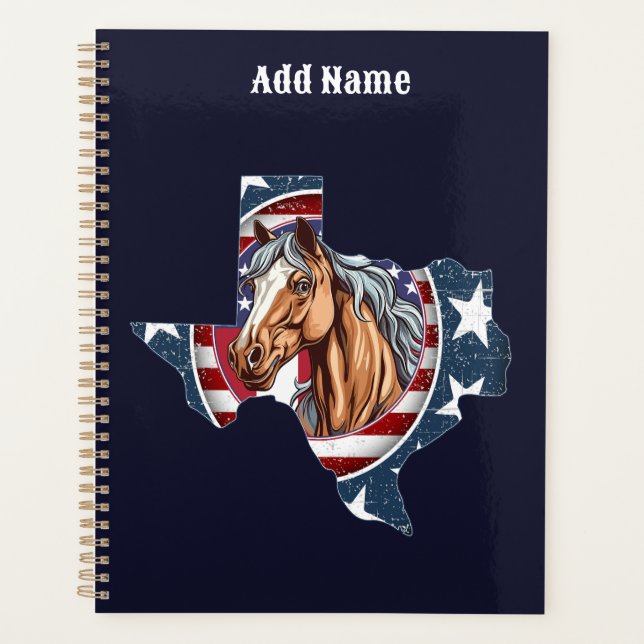 Texas State Outline USA Horse (Devant)