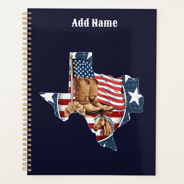 Texas State Outline USA Horse (Devant)