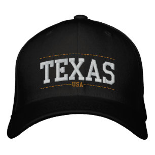 Texas USA Brodés Casquettes Zip