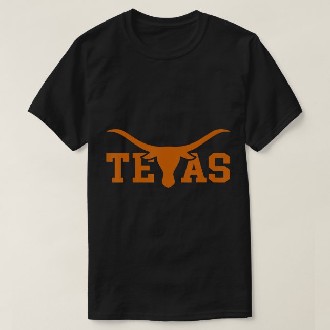 Texas USA Longhorn Bull T-Shirt de police américai (Design devant)