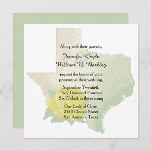 Texas Yellow Rose Faire-part de mariage 2