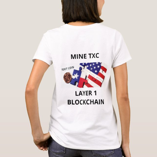 Texit Coin Logo Officiel et Puzzle Piece T-Shirt (Dos)