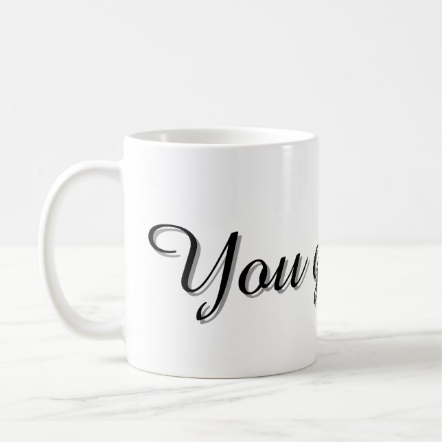 Text Design Mug (Gauche)