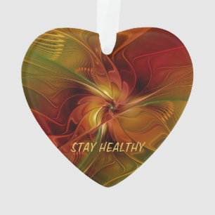 Texte Abstrait rouge orange Brown vert fractal