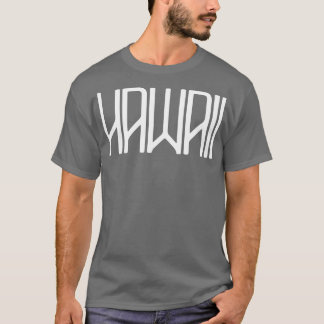 Texte blanc rétro Hawaii TShirt