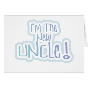 Texte bleu je suis le nouvel oncle