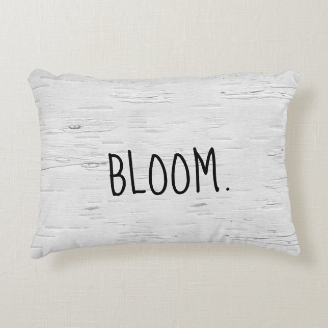 Texte BLOOM sur le Coussin d'accentuation de l'arb (Devant)