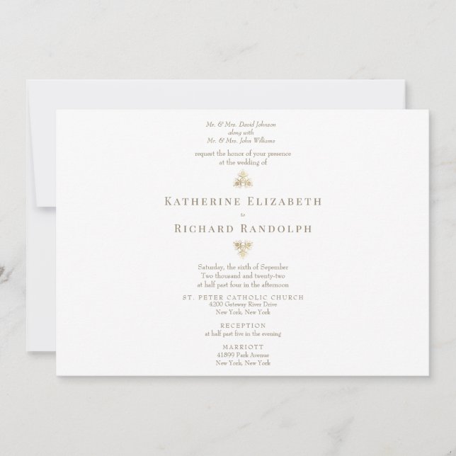 Texte classique en or 2 Lieu horizontal (Devant)