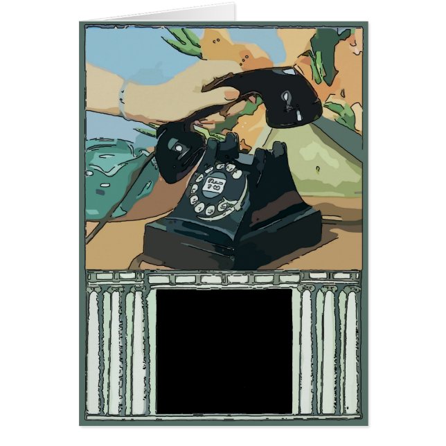 TEXTE D'AJOUT vintage Téléphone CALL (Devant)