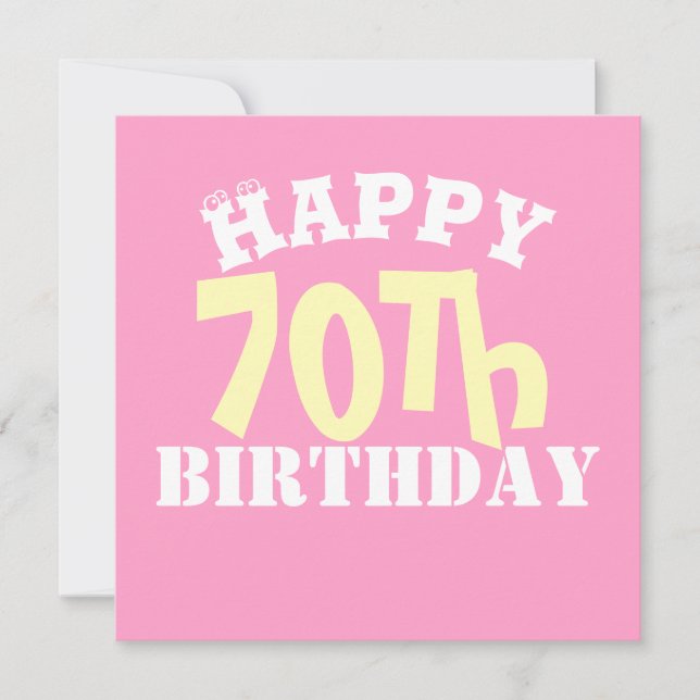 Texte de 70e anniversaire personnalisable (Devant)
