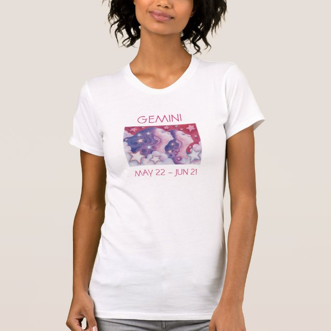 Texte de dames de T-shirt de Gémeaux de zodiaque (Devant)