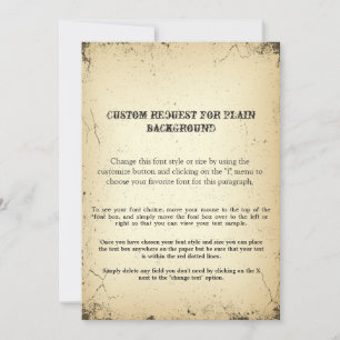 Texte de la demande personnalisée vintage de la fe