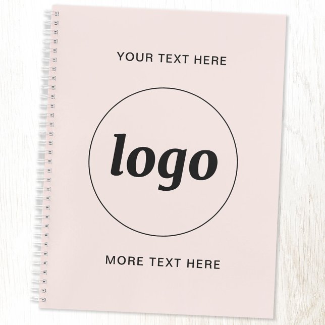 Texte de logo simple rose blush (Logo custom text business promotional planner)