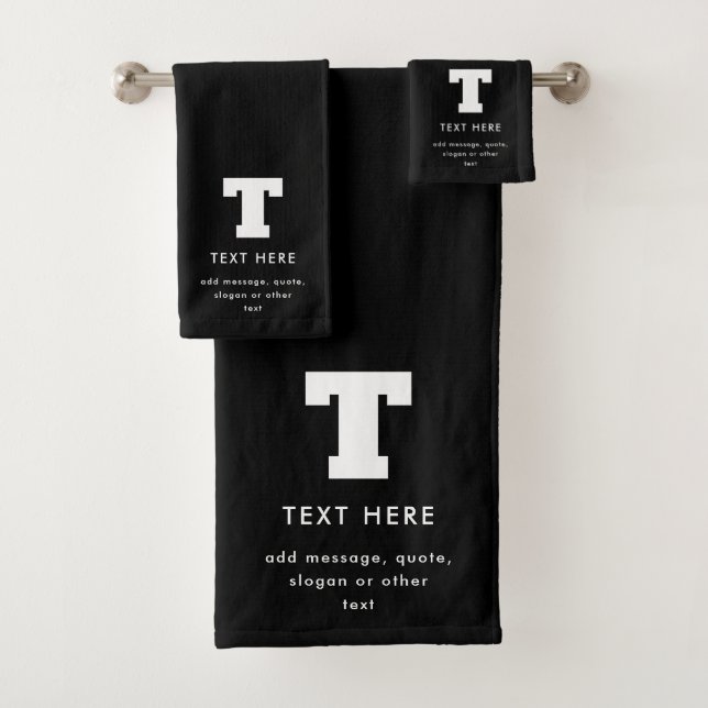 Texte de monogramme modifié | Noir & Blanc (En situation)