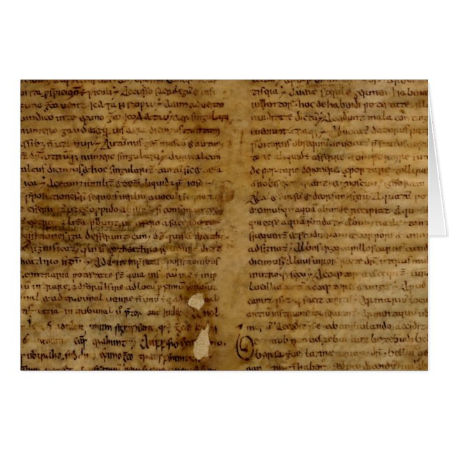Texte de parchemin avec l'écriture antique, vieux (Devant horizontal)