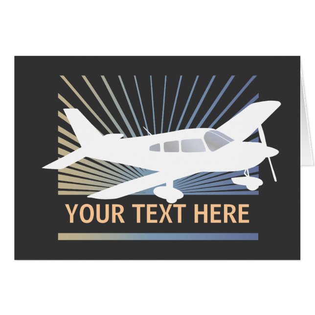 Texte de personnaliser - avion à voilure basse (Devant horizontal)