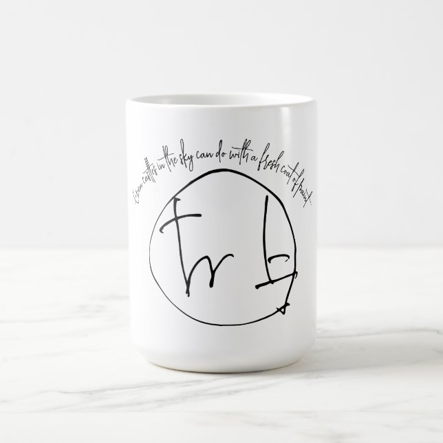 texte de tasse à café élégante police (Centre)
