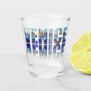 Texte de Venise avec verre à réflexion