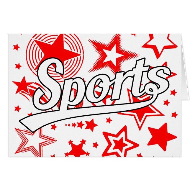Texte Design : SPORTS white + your own text & idea (Devant horizontal)