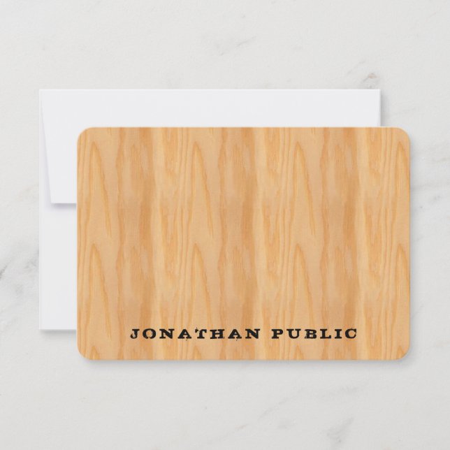 Texte désordonné Monogramme Modèle de look bois (Devant)