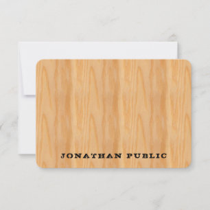 Texte désordonné Monogramme Modèle de look bois