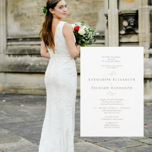Texte doré traditionnel formel 2 Lieu Mariage