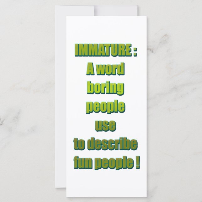 Texte drôle immature (Devant)